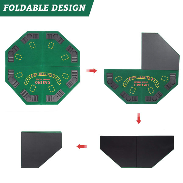 LUCKYREMORE 47" 8 Player Card Table Wayfair